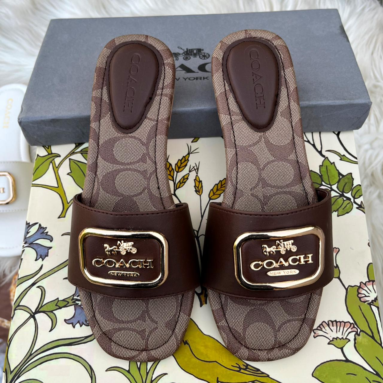 ZEVIRA'S C-O-A-C-H Flats (Brown)