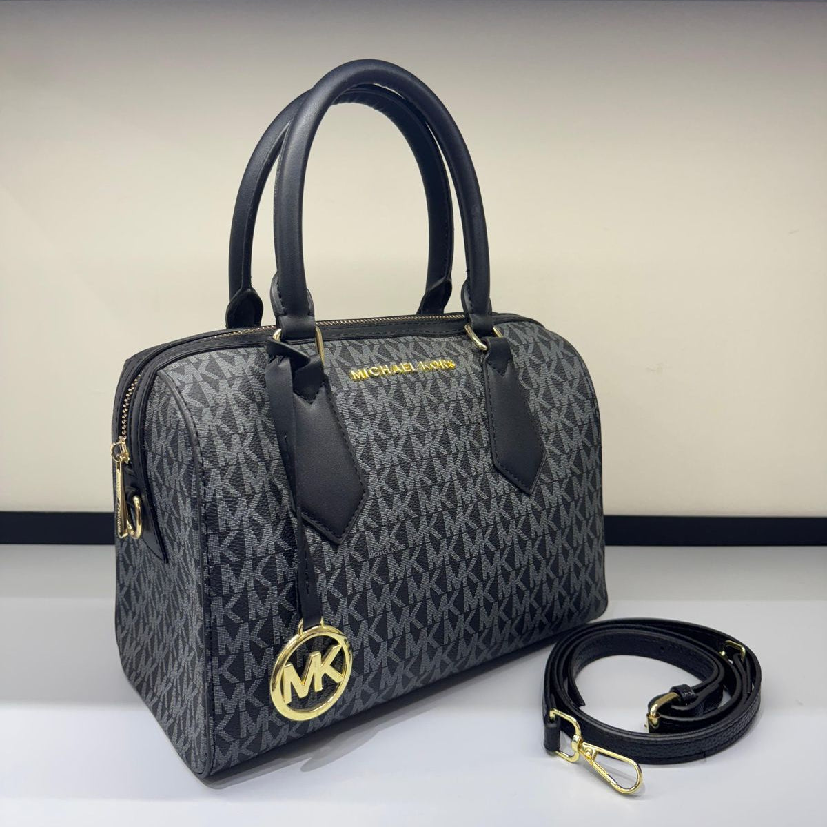 ZEVIRA'S MK Boston Bag (Blue)