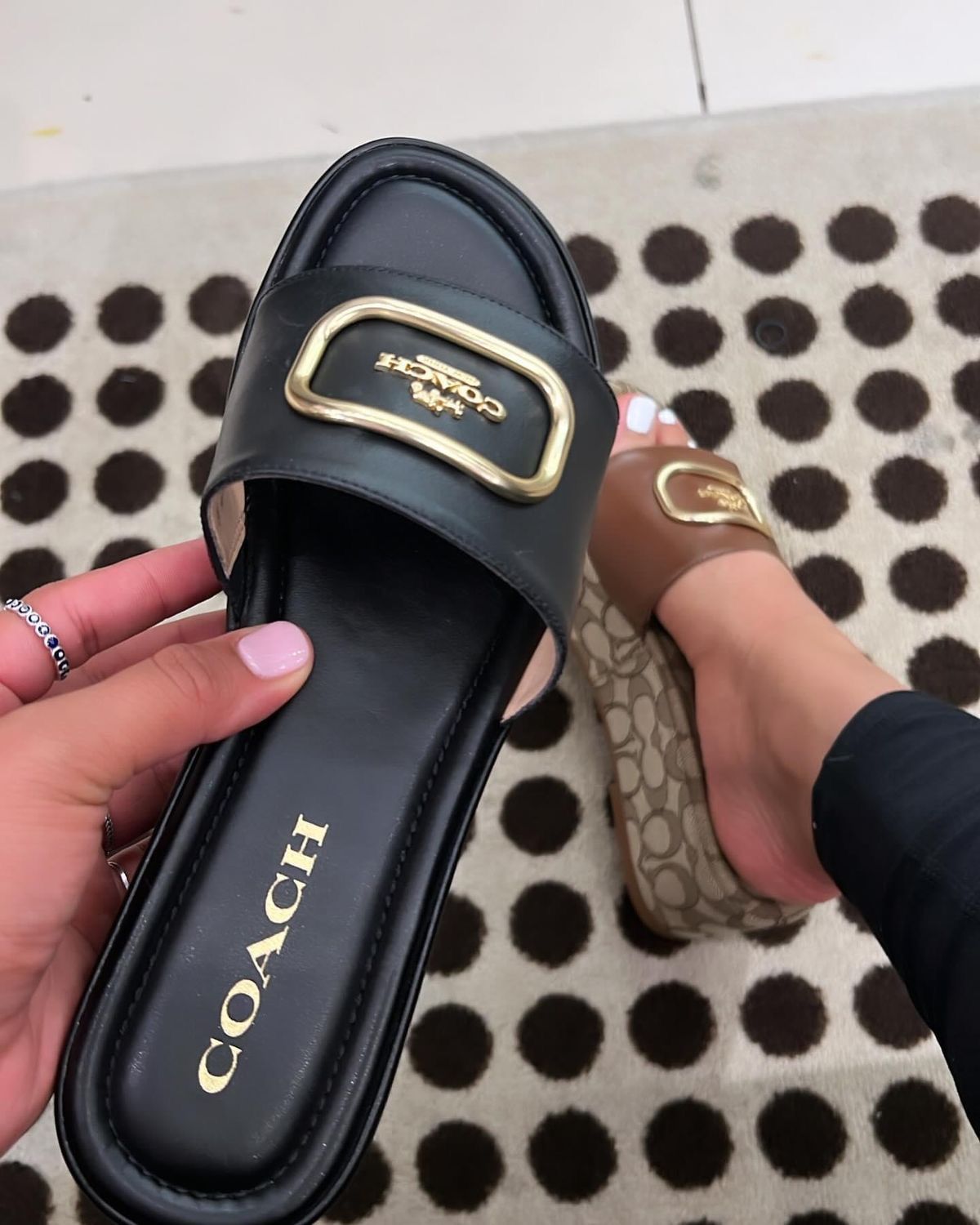 ZEVIRA'S C-O-A-C-H Flats (Black)