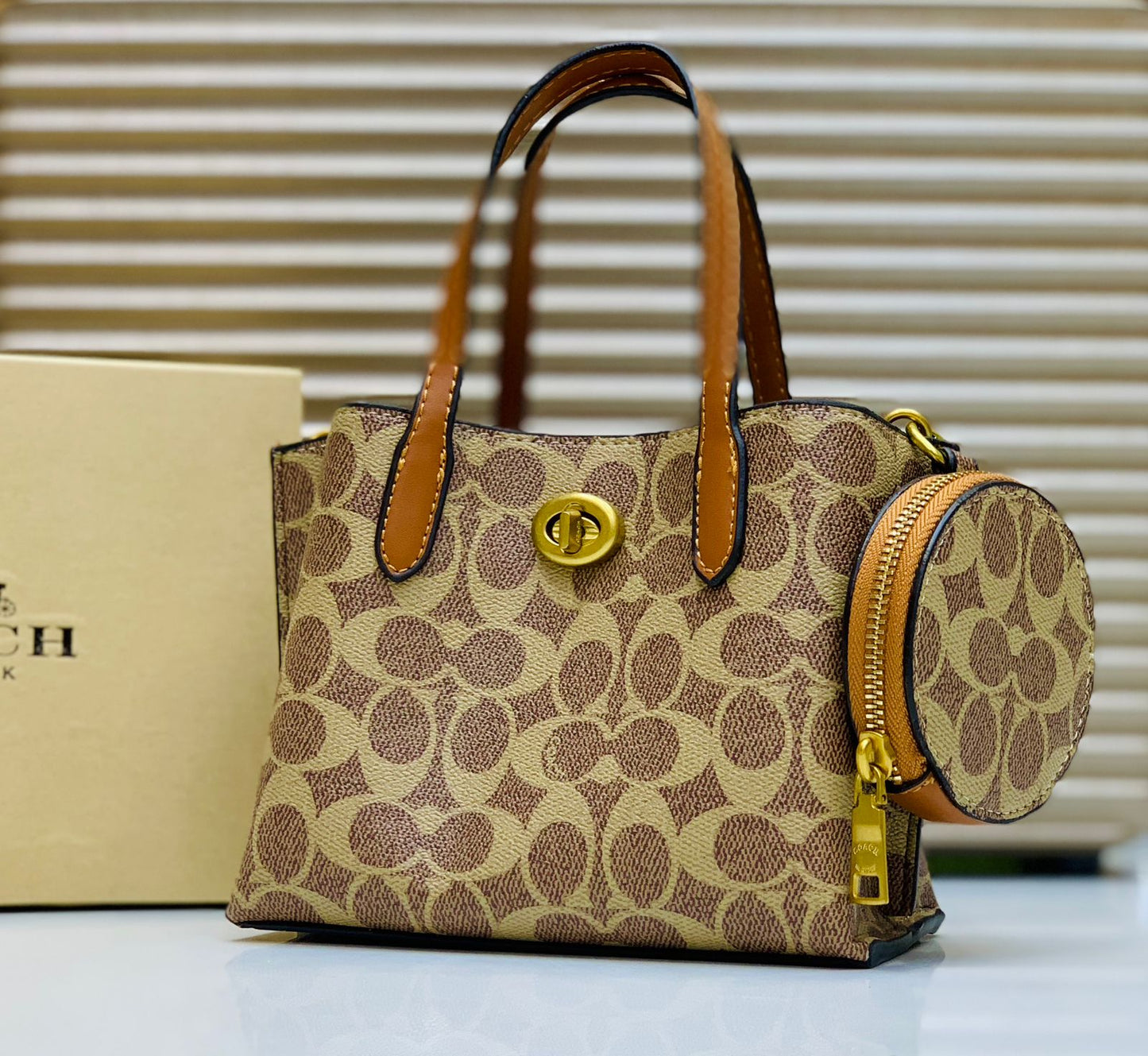 ZEVIRA'S C-O-A-C-H Signature Tote (Brown)