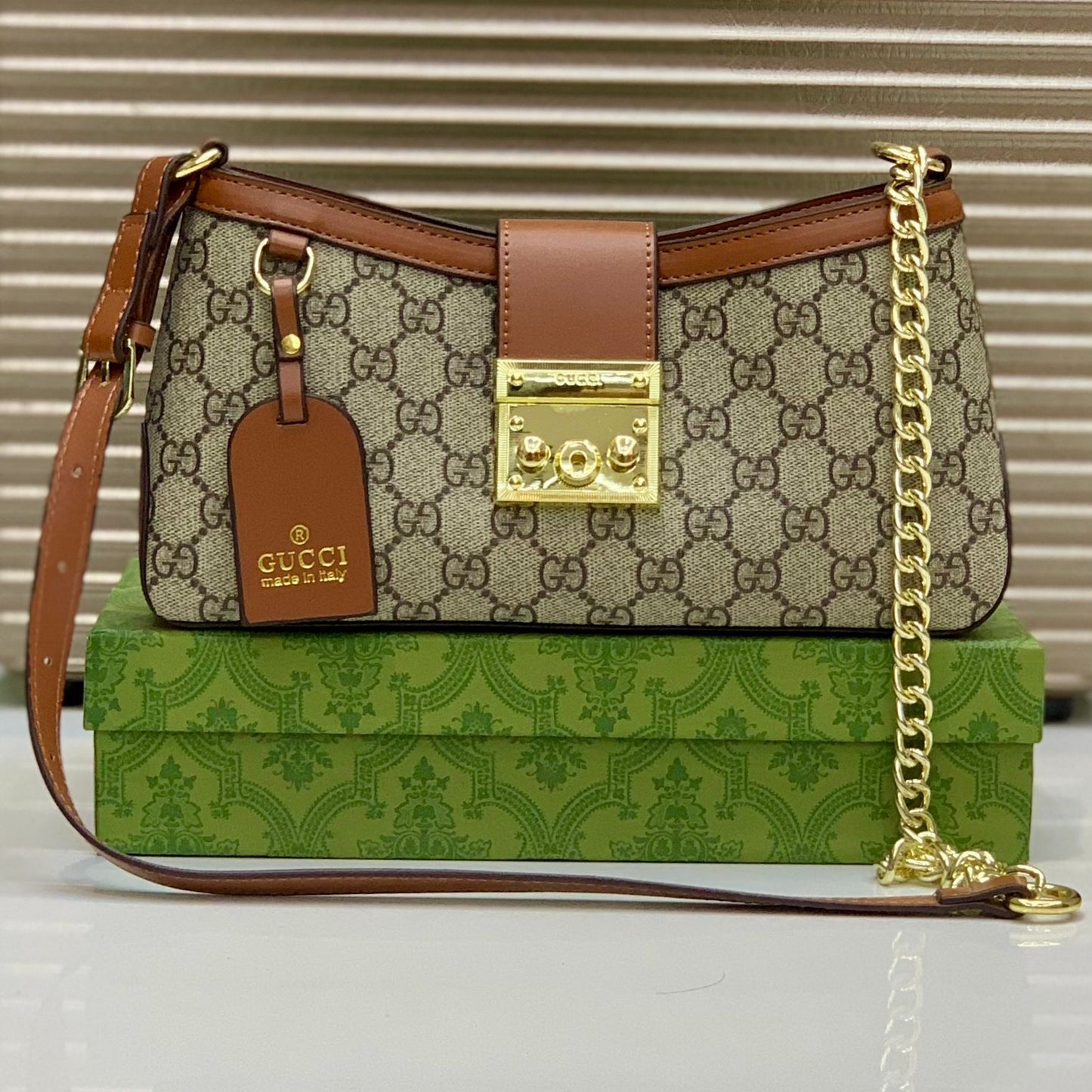 ZEVIRA'S G-U-C-C-I Padlock (Mustard)