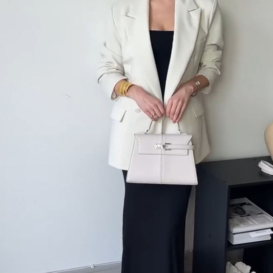 ZEVIRA'S J-W P-E-I Elise Top Handle Bag (White)