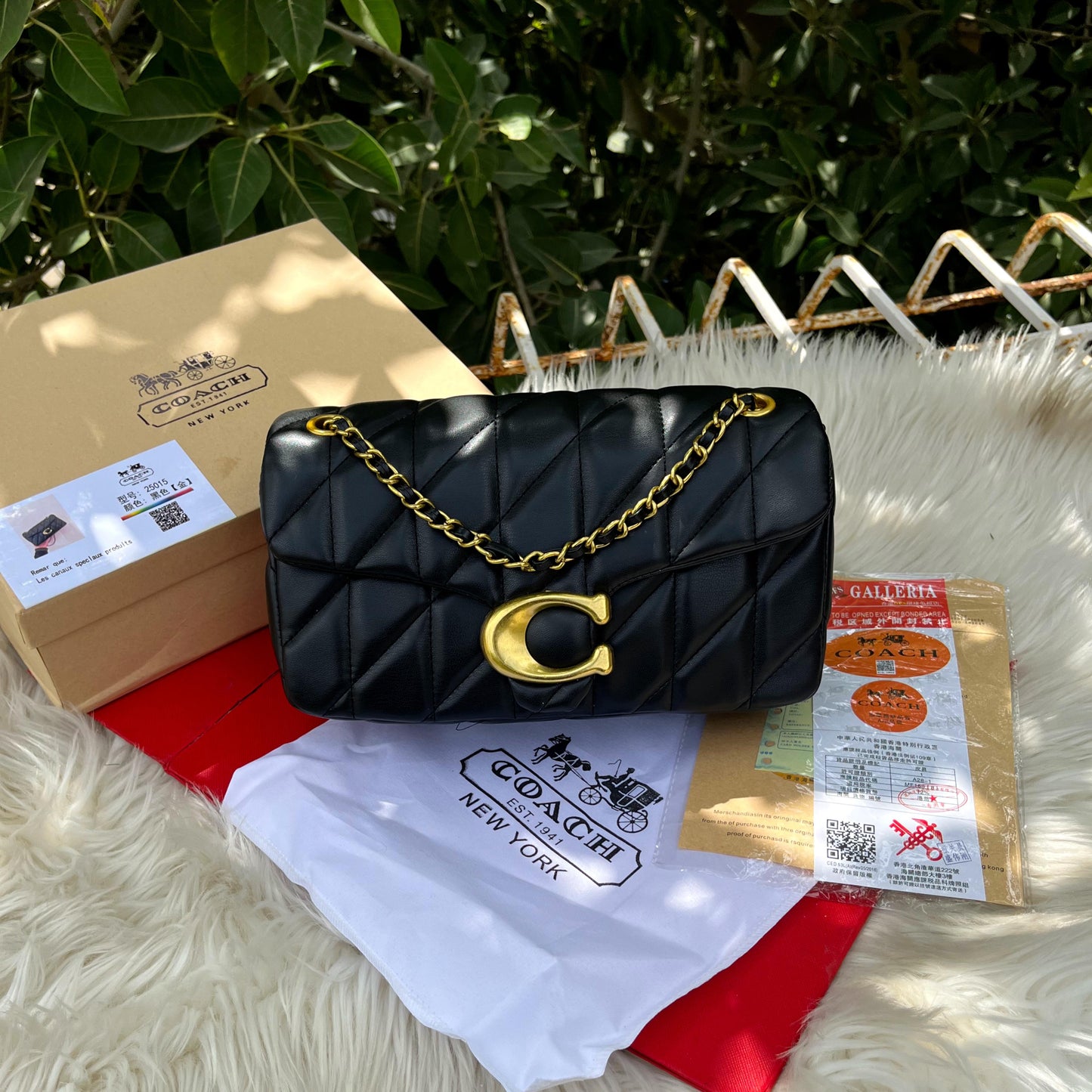 ZEVIRA'S C-O-A-C-H Tabby Shoulder Bag With Quilting