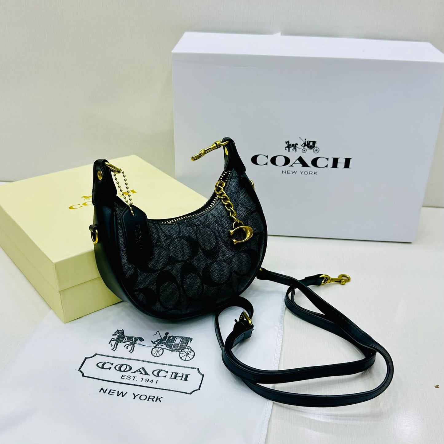 ZEVIRA'S C-O-A-C-H Jonie Crossbody Bag (Black 2)