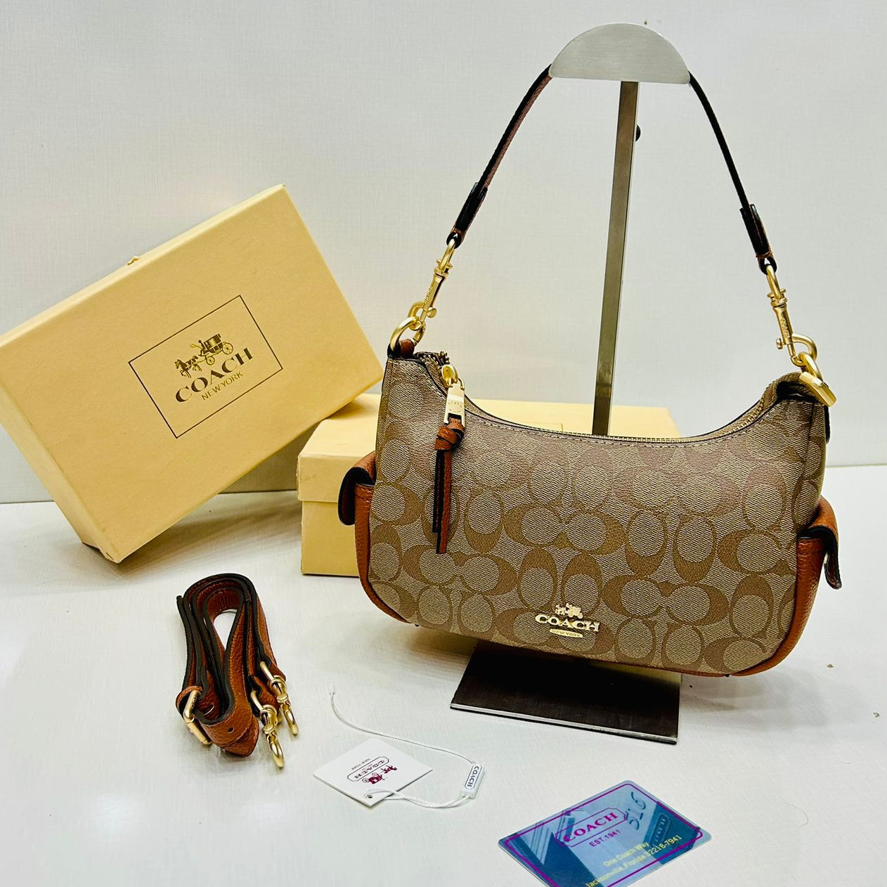 ZEVIRA'S C-O-A-C-H Premium Shoulder Bag (Brown)