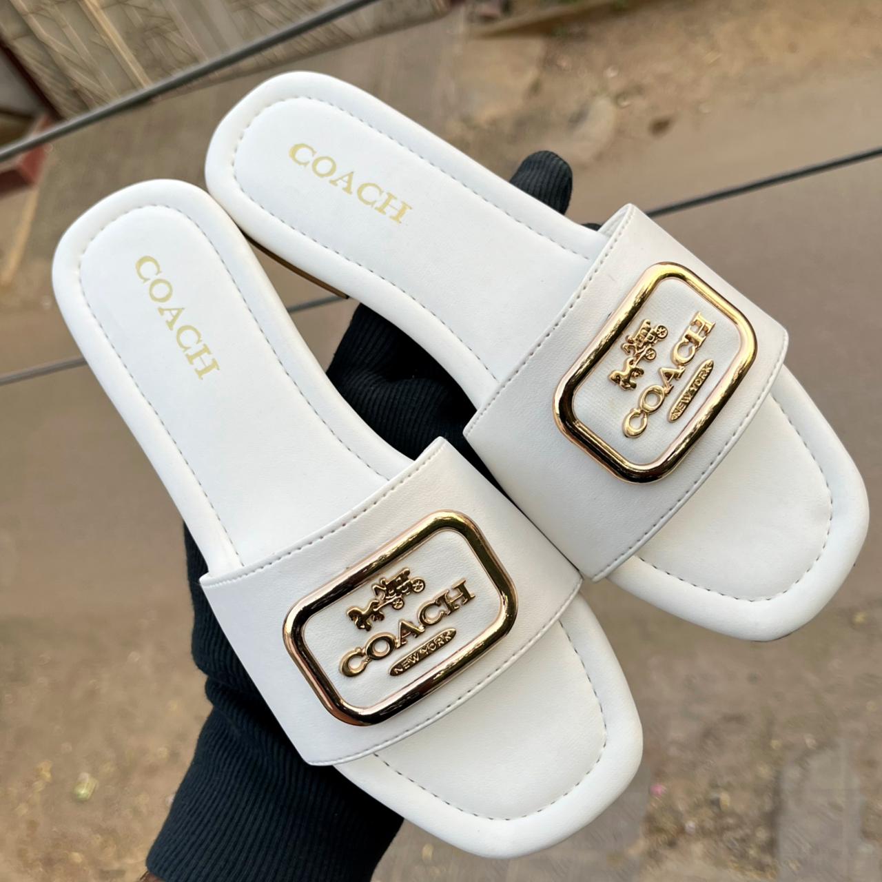 ZEVIRA'S C-O-A-C-H Flats (White)