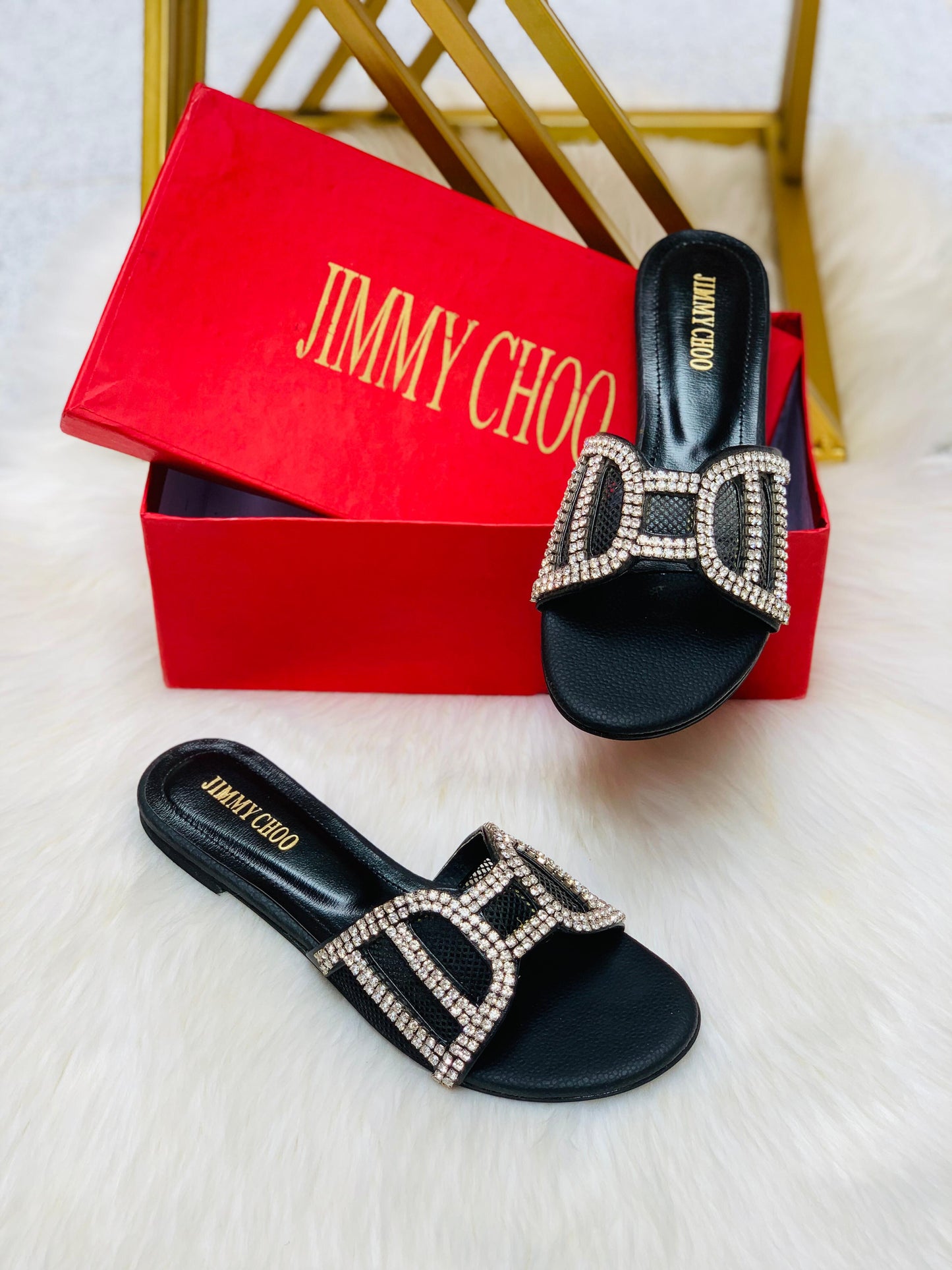 ZEVIRA'S Elegant J--C Flat Slippers 02 (2 Colors)