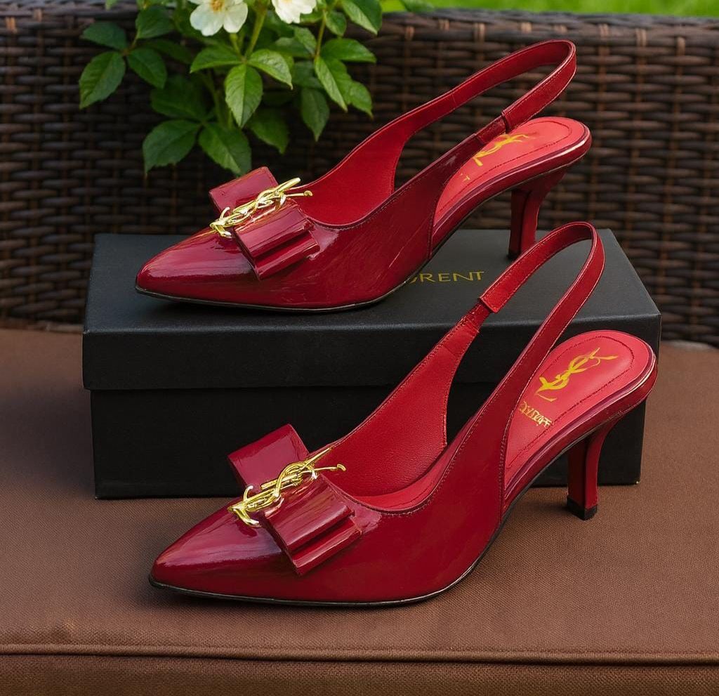 ZEVIRA'S Y-S-L Classic Heel Pumps (Red)