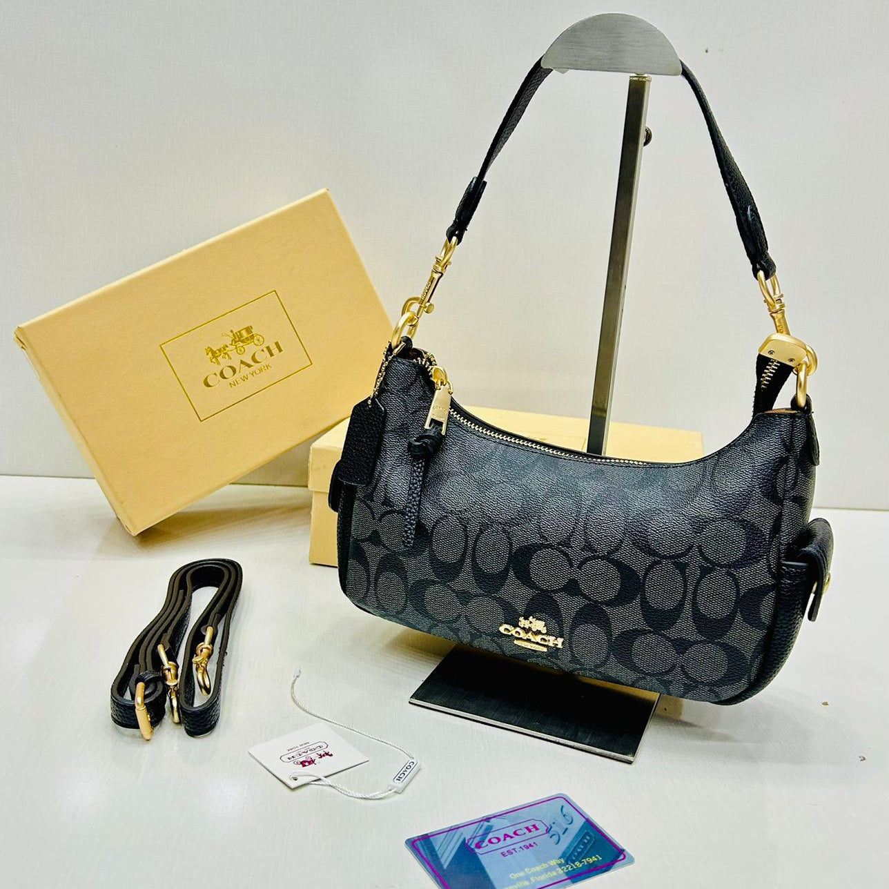 ZEVIRA'S C-O-A-C-H Premium Shoulder Bag (Black)