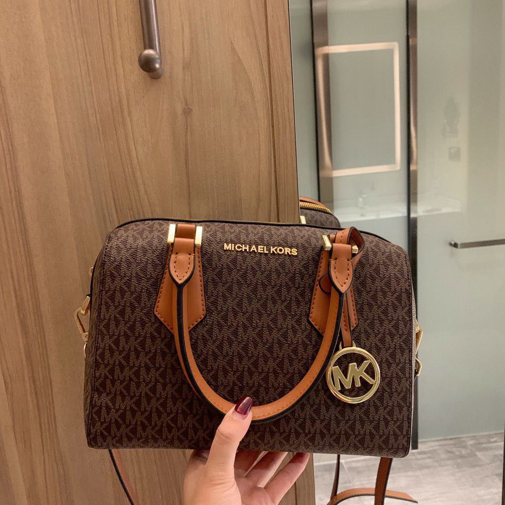 ZEVIRA'S MK Boston Bag (Brown)