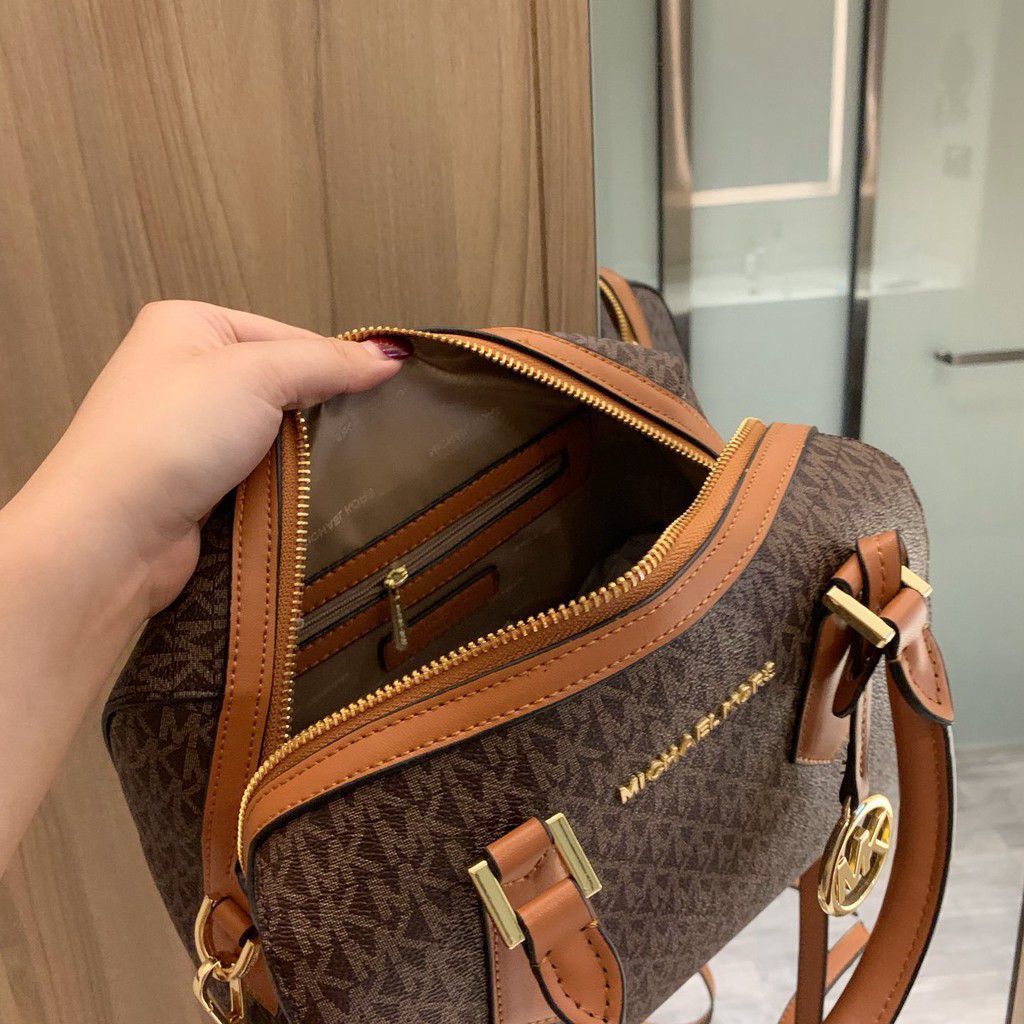 ZEVIRA'S MK Boston Bag (Brown)