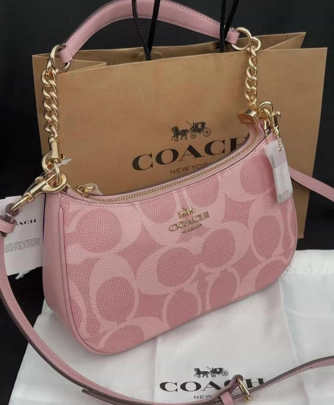 ZEVIRA'S C-O-A-C-H Trend Crossbody (Powder Pink)