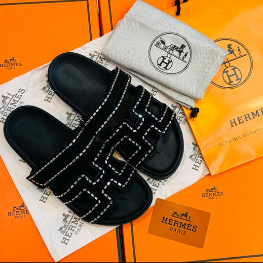 ZEVIRA'S Sparkle Chypre Satin Stone Flats