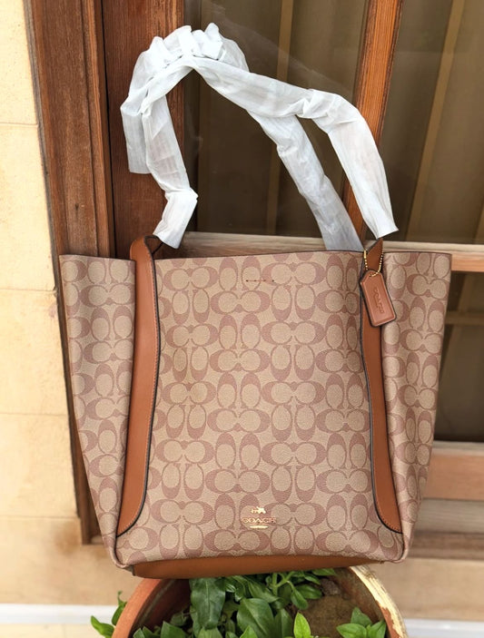 ZEVIRA'S C-O-A-C-H Hadley Tote Bag (Brown)