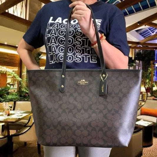 ZEVIRA'S C-O-A-C-H Premium Tote (Brown)