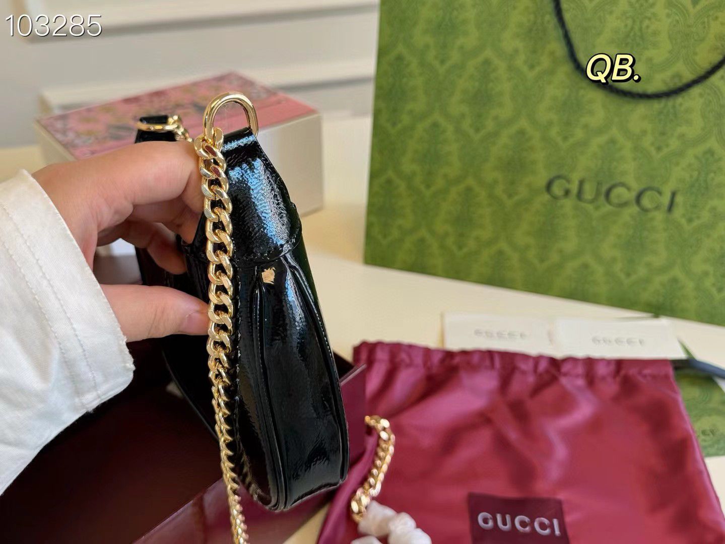 ZEVIRA'S G-U-C-C-I Jackie Notte Mini Shoulder Bag (Black)