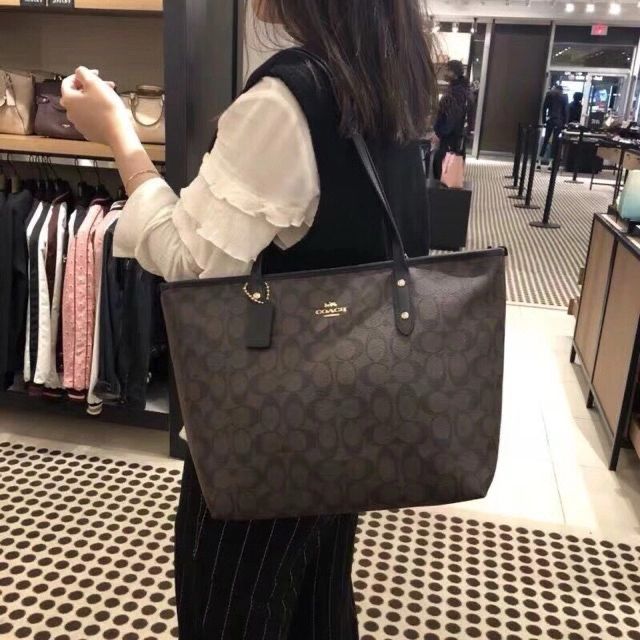 ZEVIRA'S C-O-A-C-H Premium Tote (Brown)