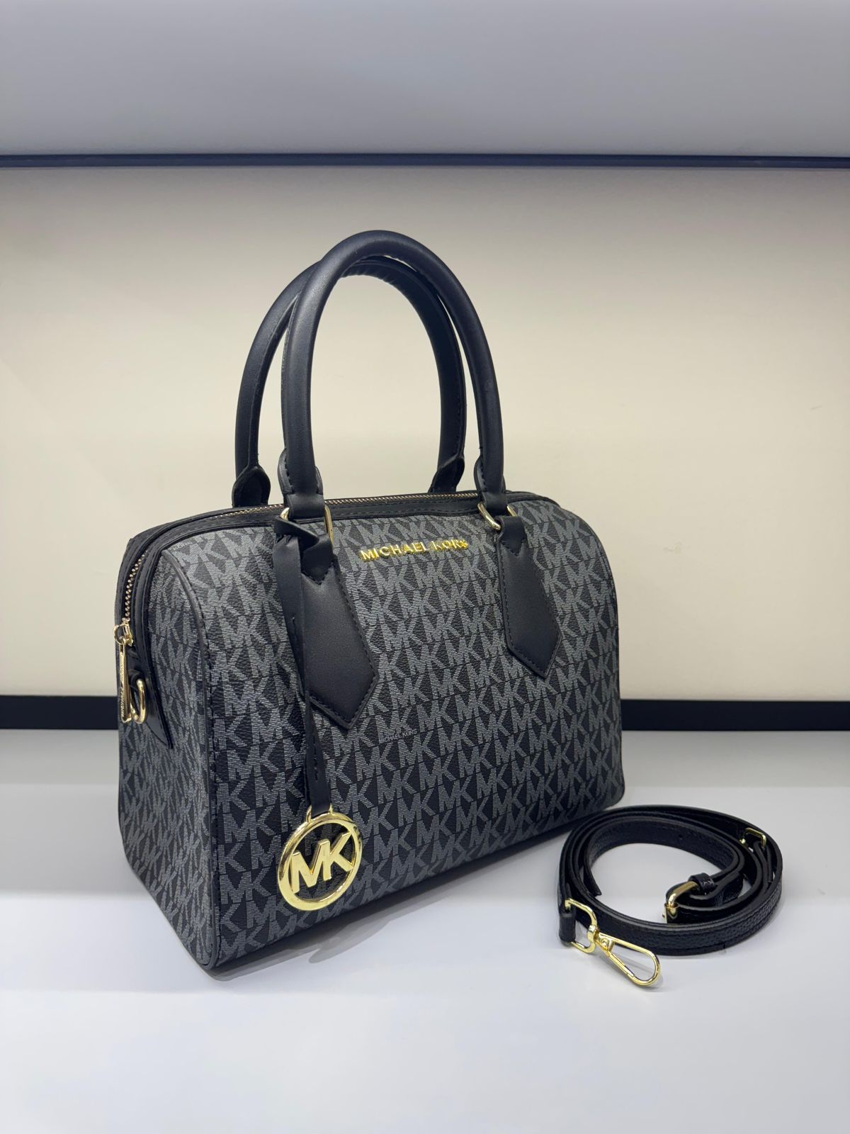 ZEVIRA'S MK Boston Bag (Blue)
