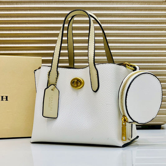 ZEVIRA'S C-O-A-C-H Signature Tote (White)