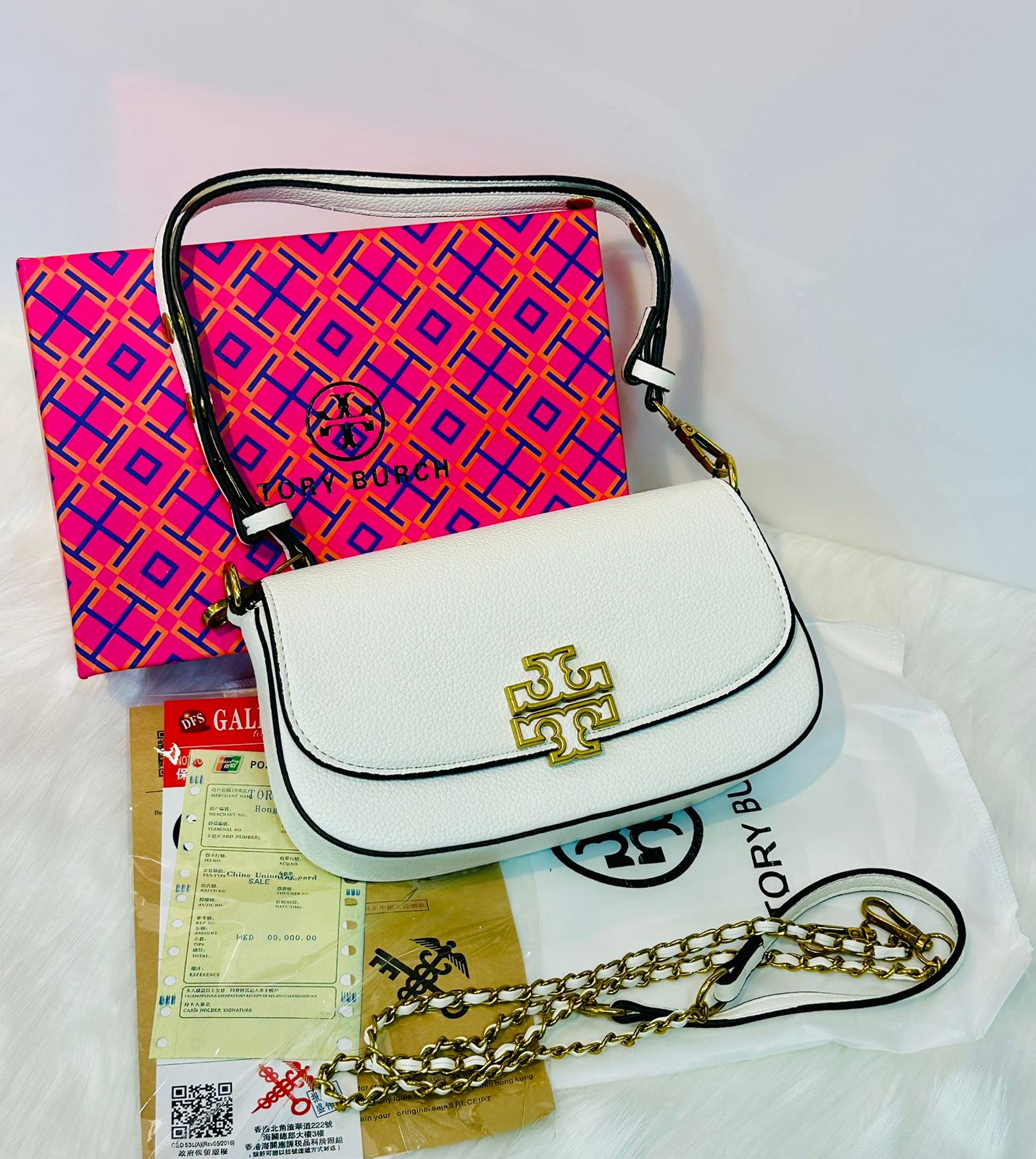 ZEVIRA'S T-B Britten Premium Crossbody Bag (White)