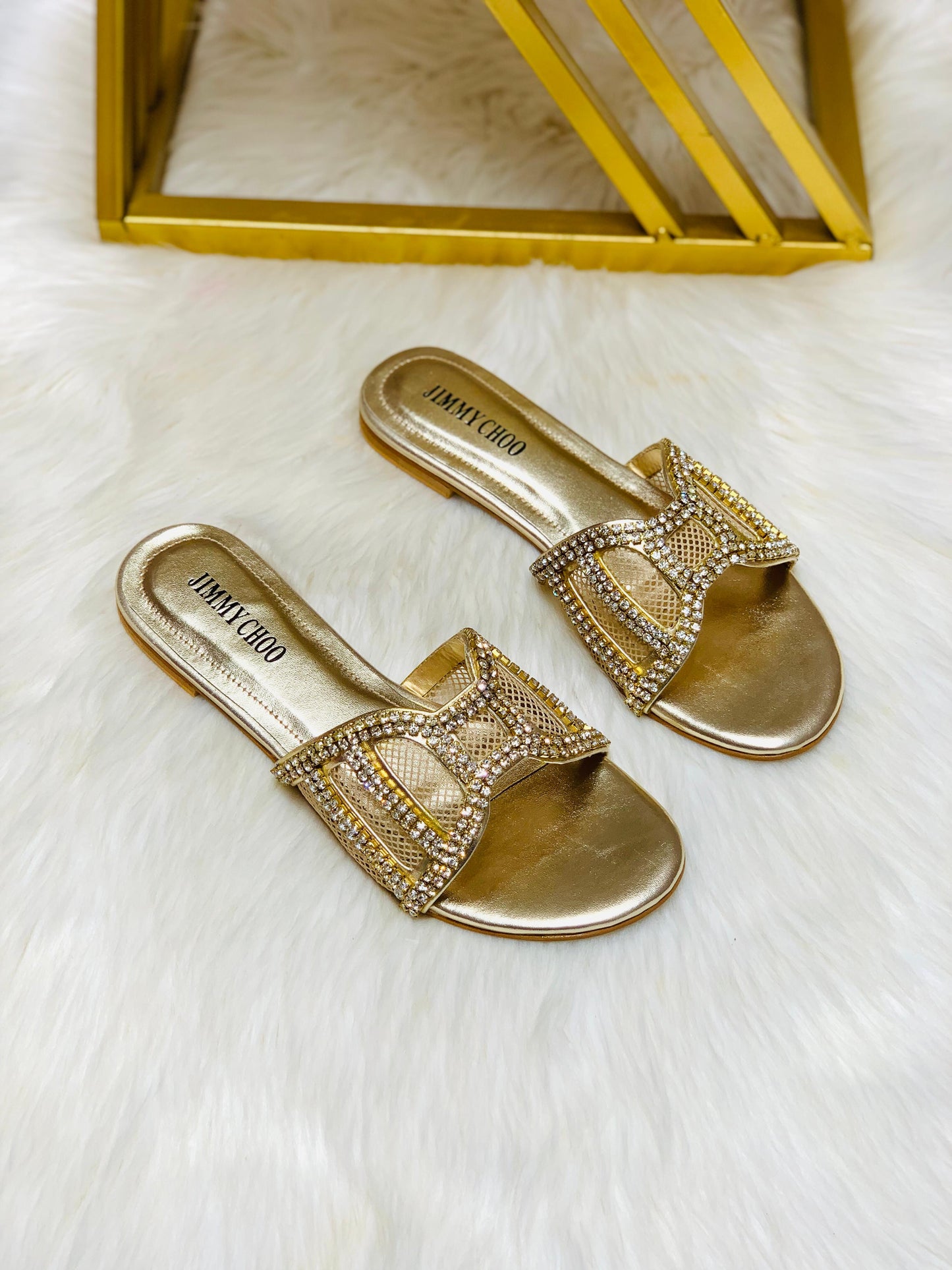 ZEVIRA'S  Elegant J--C Flat Slippers 02 (2 Colors)