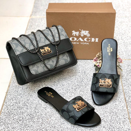 Elegant Combo Set – Luxe Slippers + Stylish Crossbody (3 Colors)