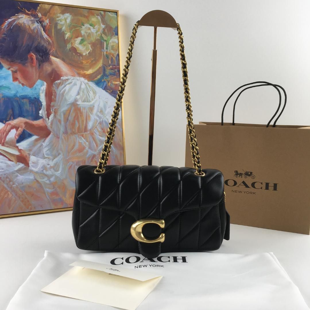ZEVIRA'S C-O-A-C-H Tabby Shoulder Bag With Quilting