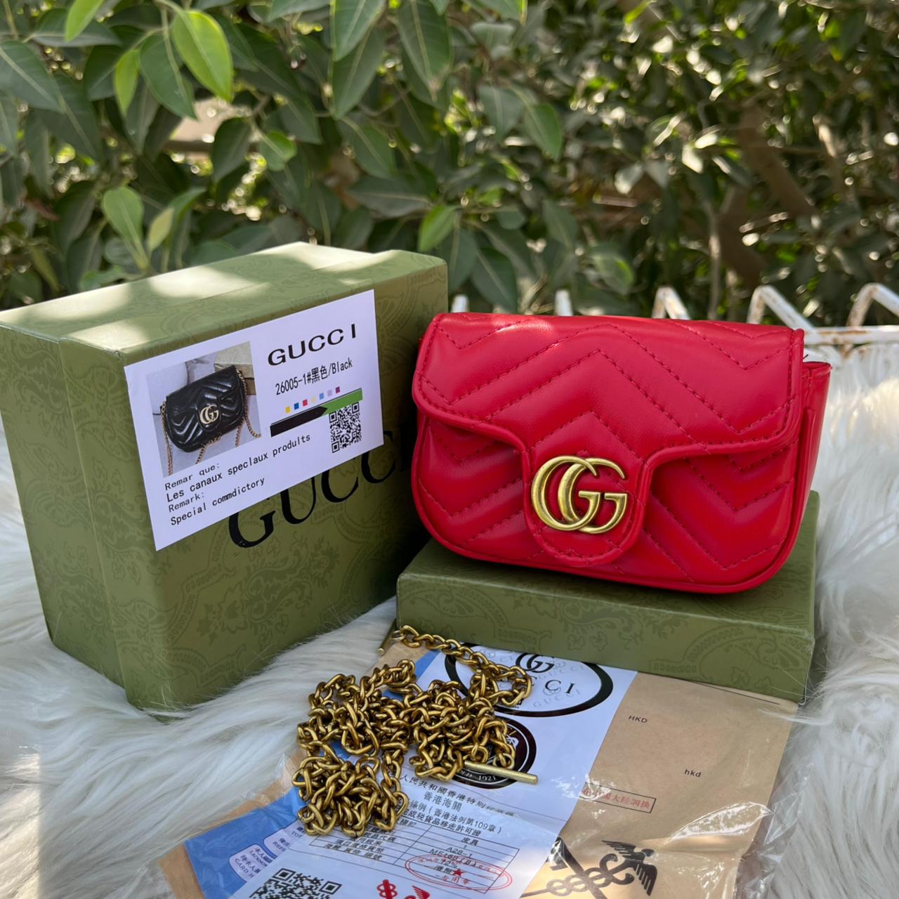 ZEVIRA'S G-U-C-C-I Luxury Marmont-Style Mini (Red)