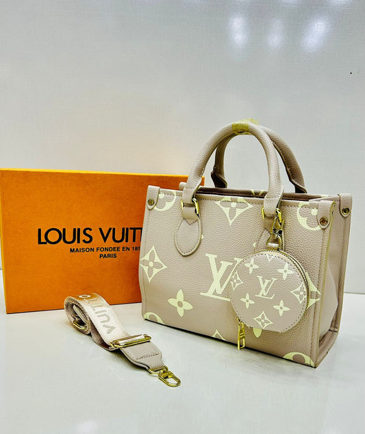 ZEVIRA'S L--V On-The-Go Mini Tote – Premium Quality (Beige)