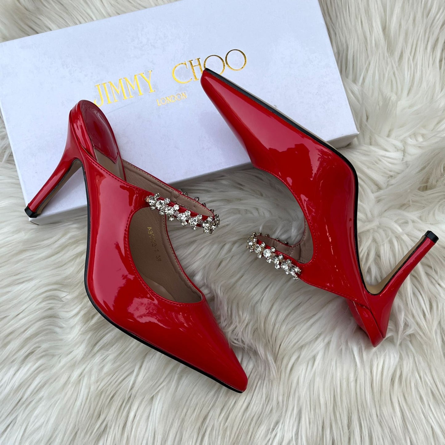 ZEVIRA'S J-I-M-M-Y C-H-O-O Imported Heels Pump (Red)