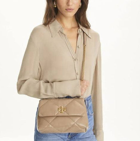 ZEVIRA'S Diamond Quilt Shoulder Bag (Beige)