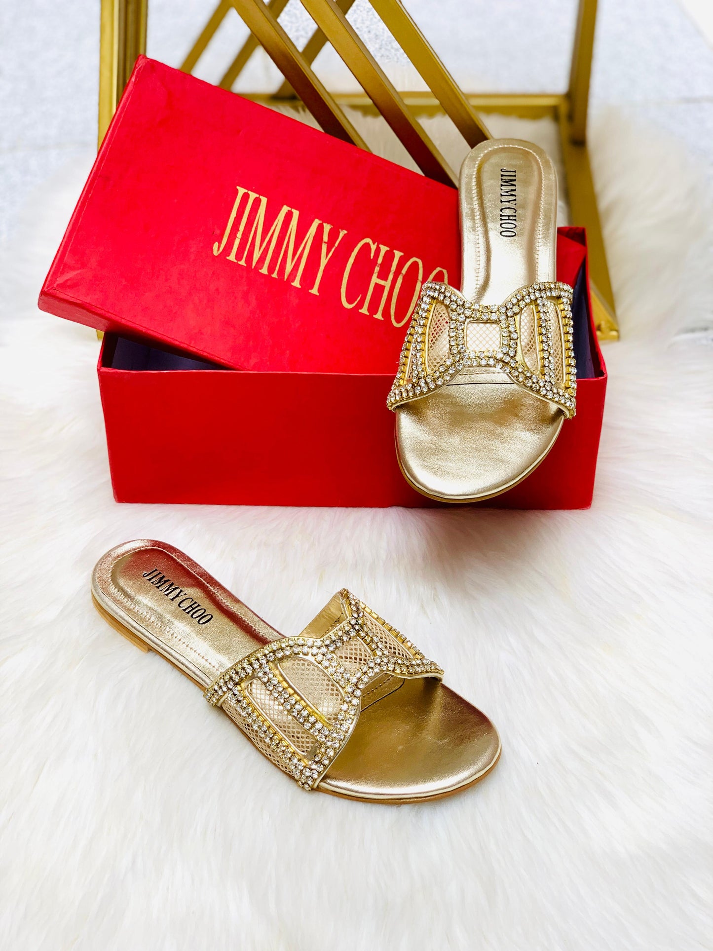 ZEVIRA'S  Elegant J--C Flat Slippers 02 (2 Colors)