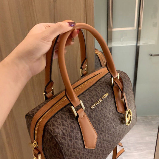 ZEVIRA'S MK Boston Bag (Brown)