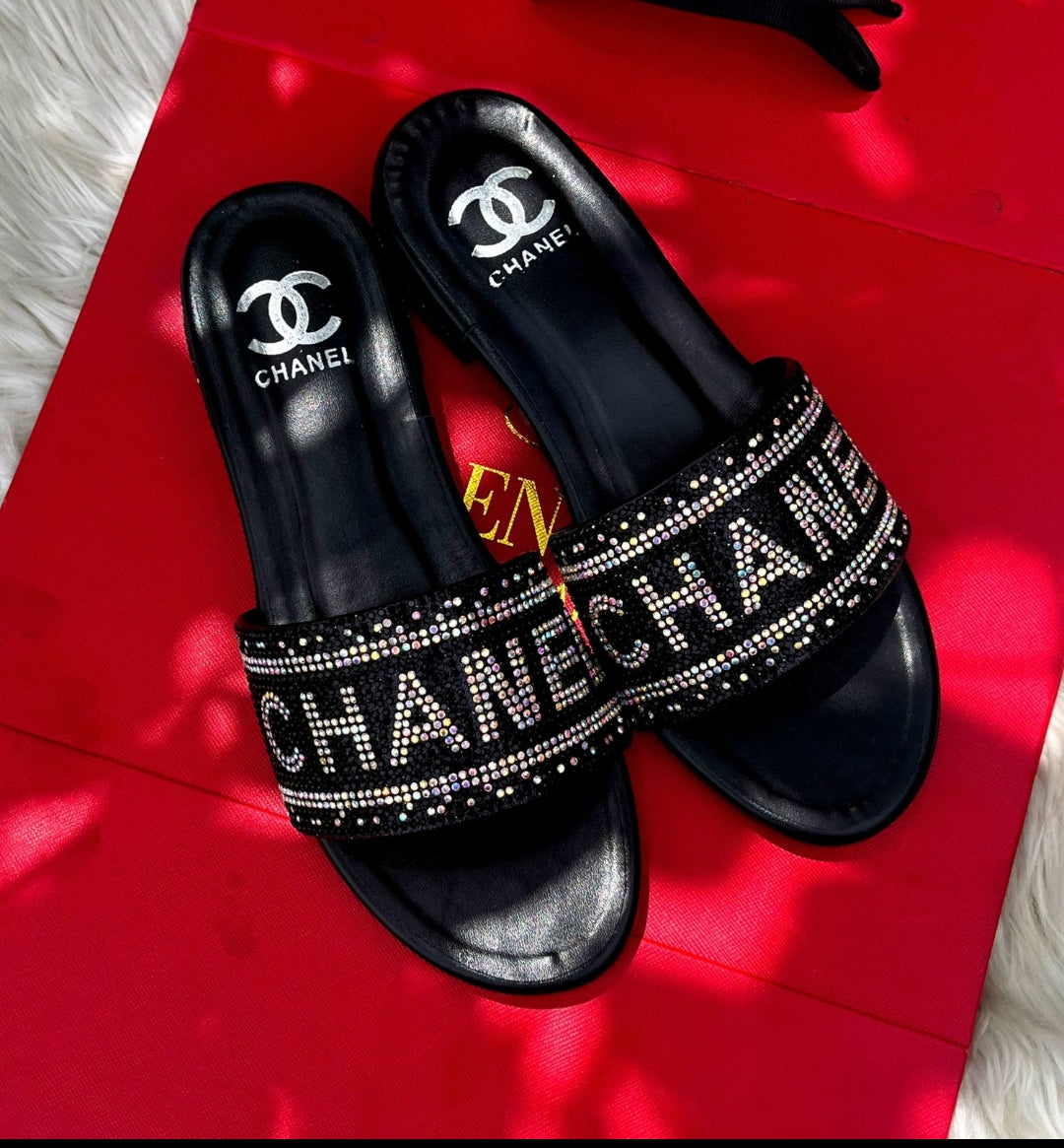 ZEVIRA'S C-H-A-N-E-L Stones Flat (Black)