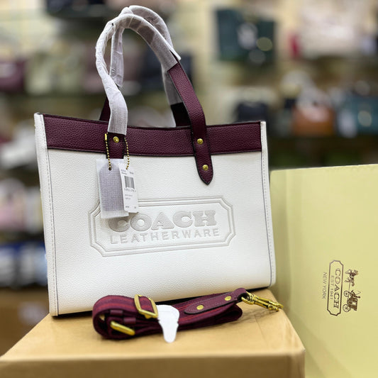 ZEVIRA'S C-O-A-C-H Field Tote 30 (Mehroon)