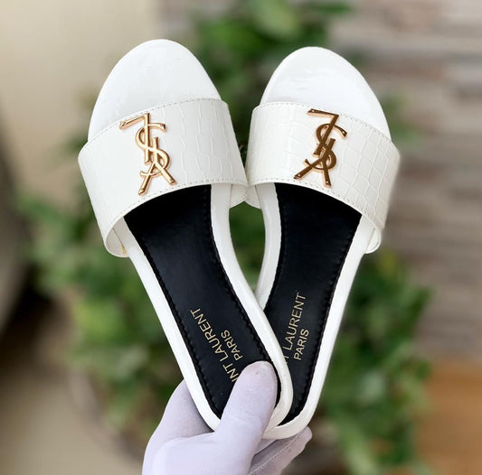 Saint Flat Slippers (White)