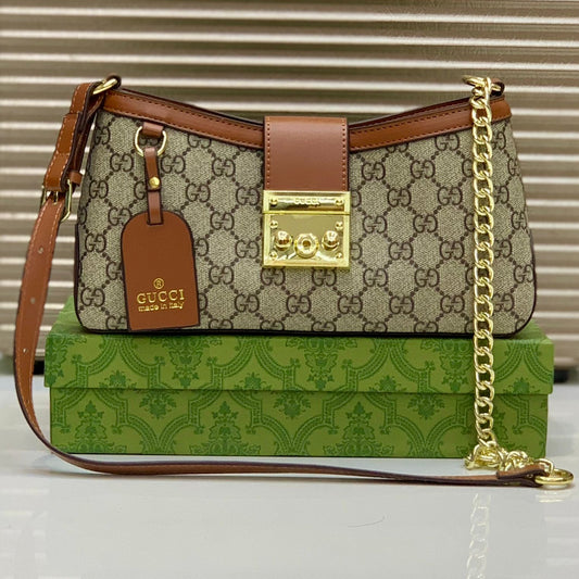 ZEVIRA'S G-U-C-C-I Padlock (Mustard)