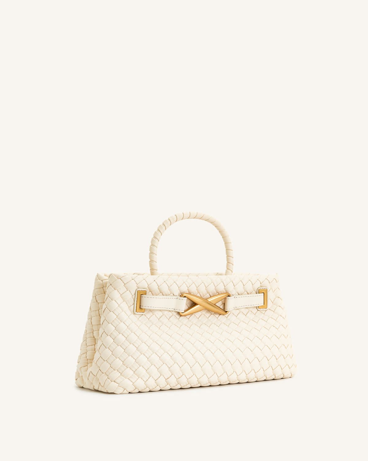 ZEVIRA'S J-W P-E-I Elora Woven Tote Bag 05 (White)