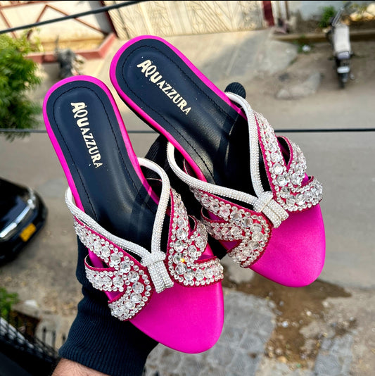 ZEVIRA'S Aqua-zzura Flat Slides (Pink)