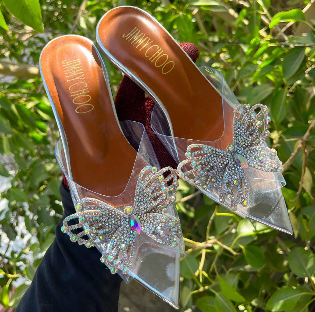 J--C Elegant Crystal-Detailed Slippers with Gift Box (4 Colors)
