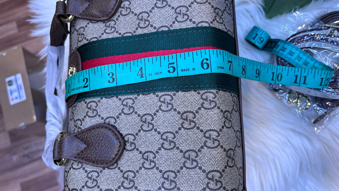 ZEVIRA'S G-U-C-C-I 
Ophidia Style Boston Bag  Premium Quality (Brown)