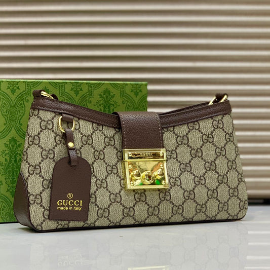 ZEVIRA'S G-U-C-C-I Padlock (Brown)