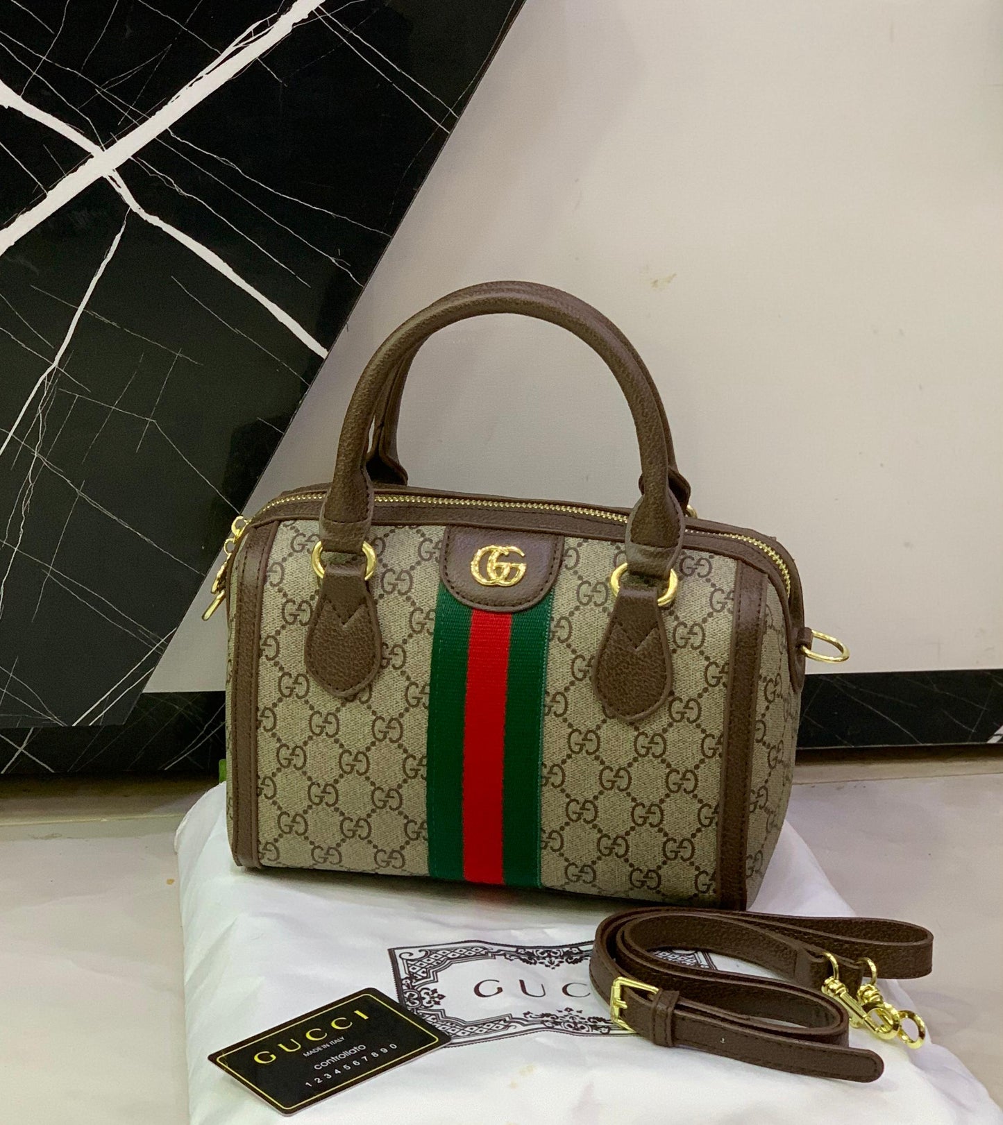 ZEVIRA'S G-U-C-C-I Duffle (Brown)