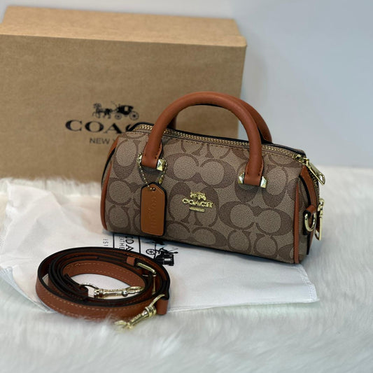 ZEVIRA'S C-O-A-C-H Mini Rowan Crossbody (Mustard)