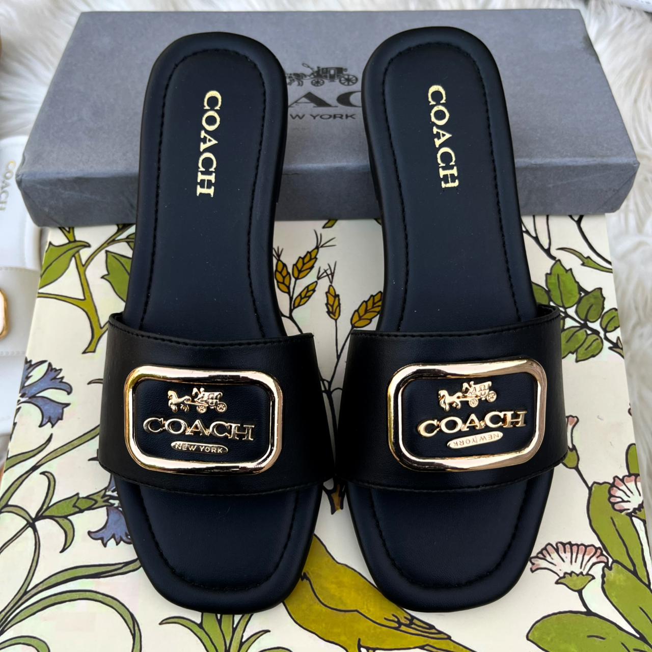 ZEVIRA'S C-O-A-C-H Flats (Black)