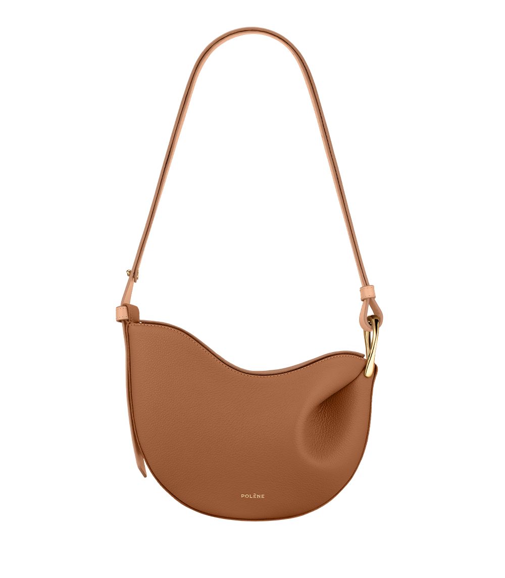 ZEVIRA'S P-O-L-E-N-E Textured Cognac Shoulder Bag (Mustard)