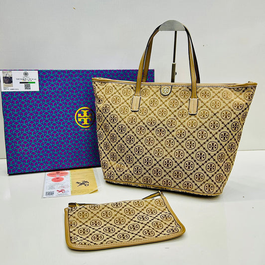 ZEVIRA'S T-B Top-Handle Shoulder Bag (Brown)