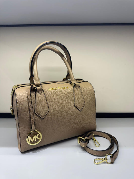 ZEVIRA'S MK Boston Bag (Beige)