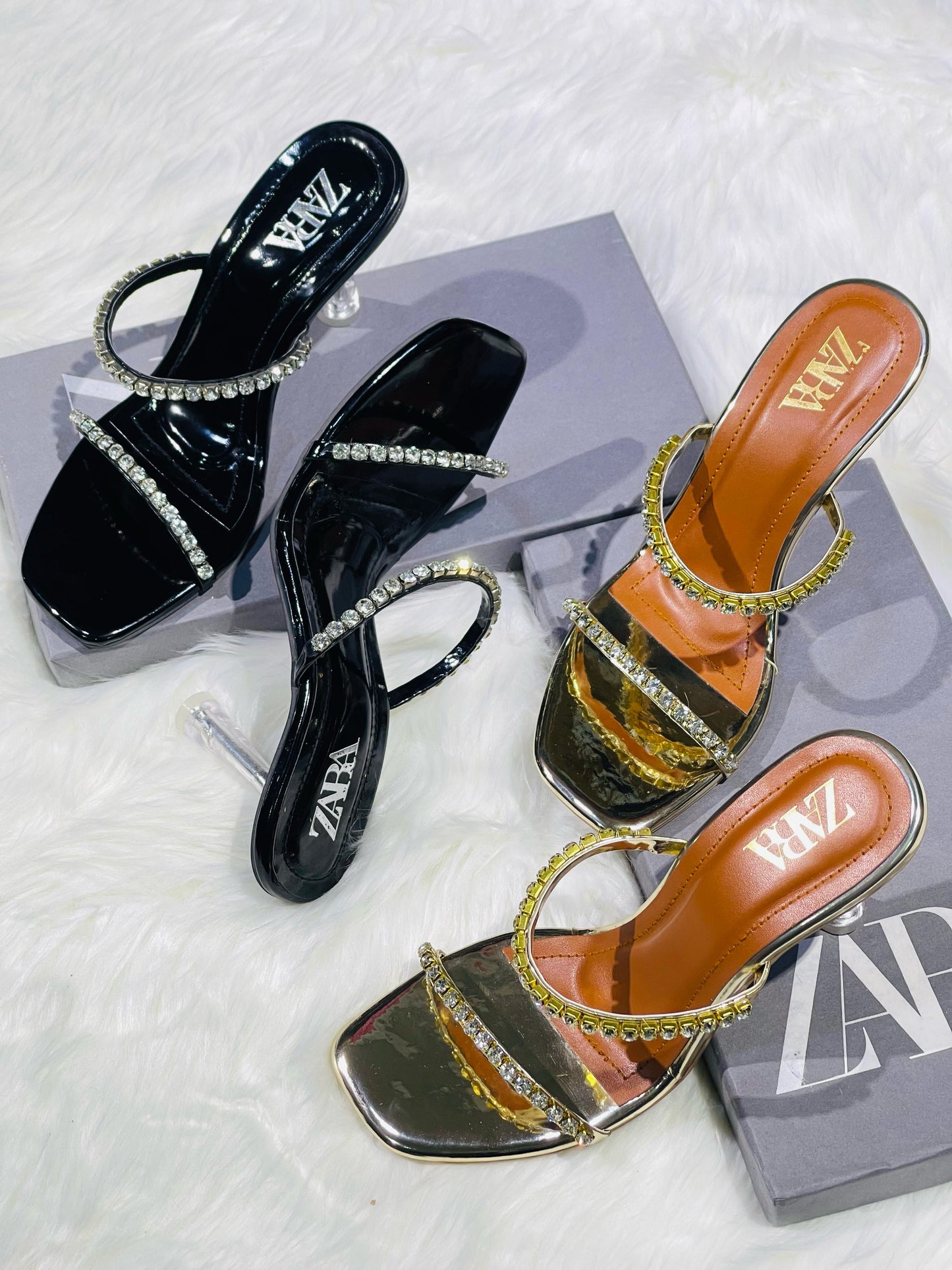 ZEVIRA'S Inspired Crystal Heels – Elegant New Arrival (2 Colors)