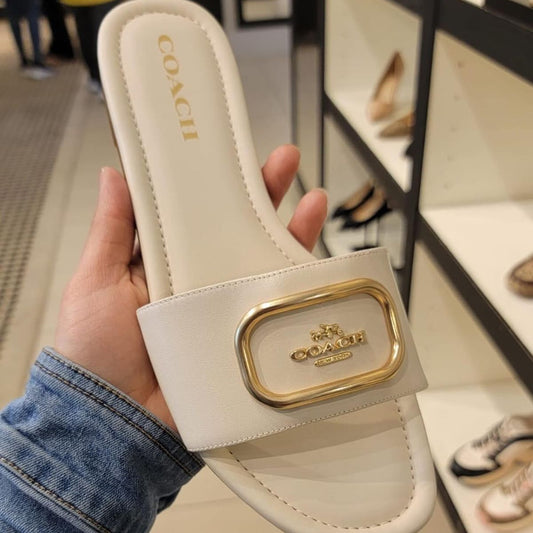 ZEVIRA'S C-O-A-C-H Flats (White)